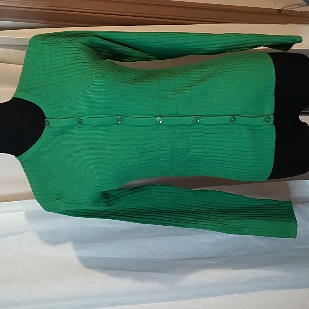 Mac and Jac green cardigan sweater size Small NWT